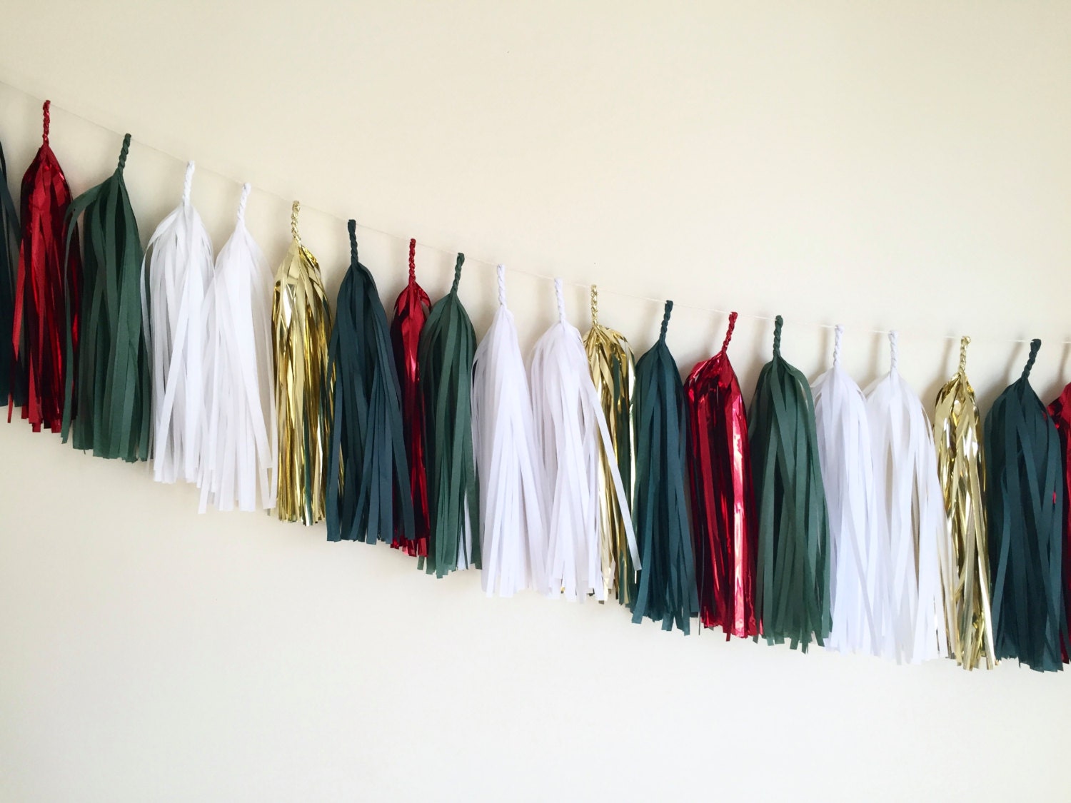 Classic Christmas Tassel Garland. holiday by FancyFaceStudio