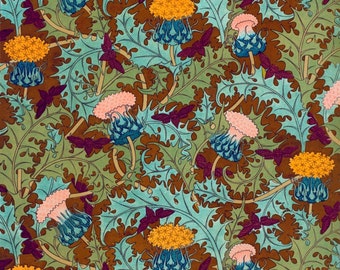 antique french art nouveau wallpaper design cicada and thistle illustration digital download