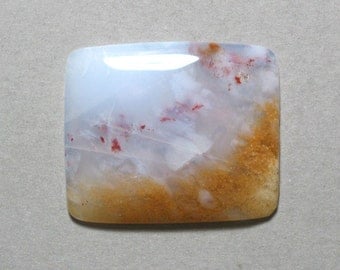 CHALCEDONY cabochon freeform rectangle 31X37mm designer cab