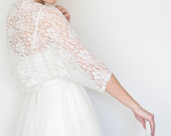Plus size bridal cover up, wedding lace bolero, plus size bridal shrug, evening shawls wraps