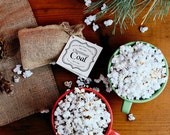 Christmas Coal popcorn - black popcorn and black sea salt - edible lump of coal, faux coal, coal stocking, naughty or nice, coal bag