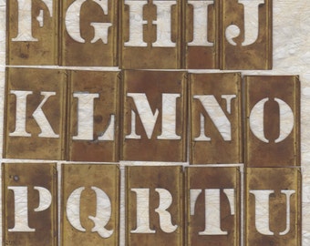 2" Letter Stencil Alphabet Brass Stencil