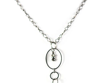 As seen on The Vampire Diaries, gunmetal necklace with Hawaiian beach sea glass