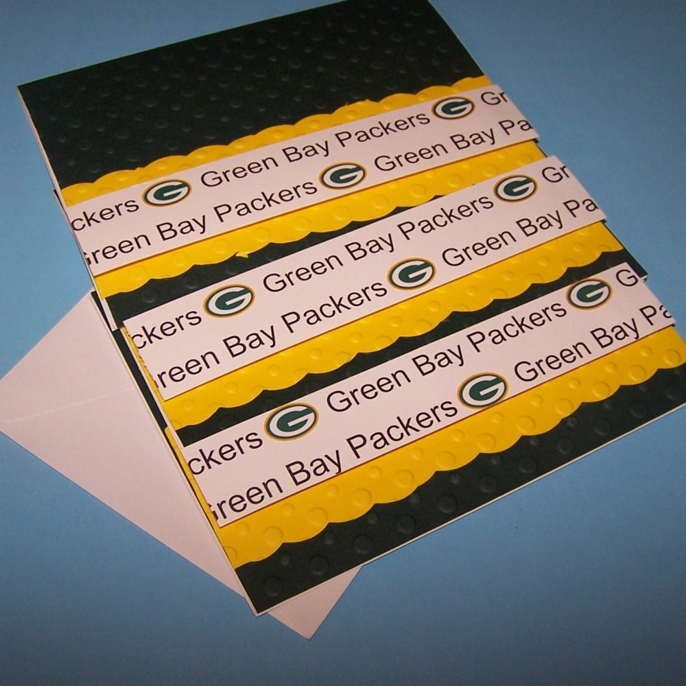 Green Bay Packers. Packer Football Cards For by 1OfAKindCrafts