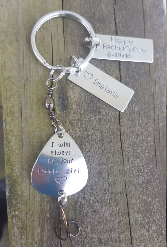 Personalized Fishing Lure Keychain With Extra by moeshandcrafted