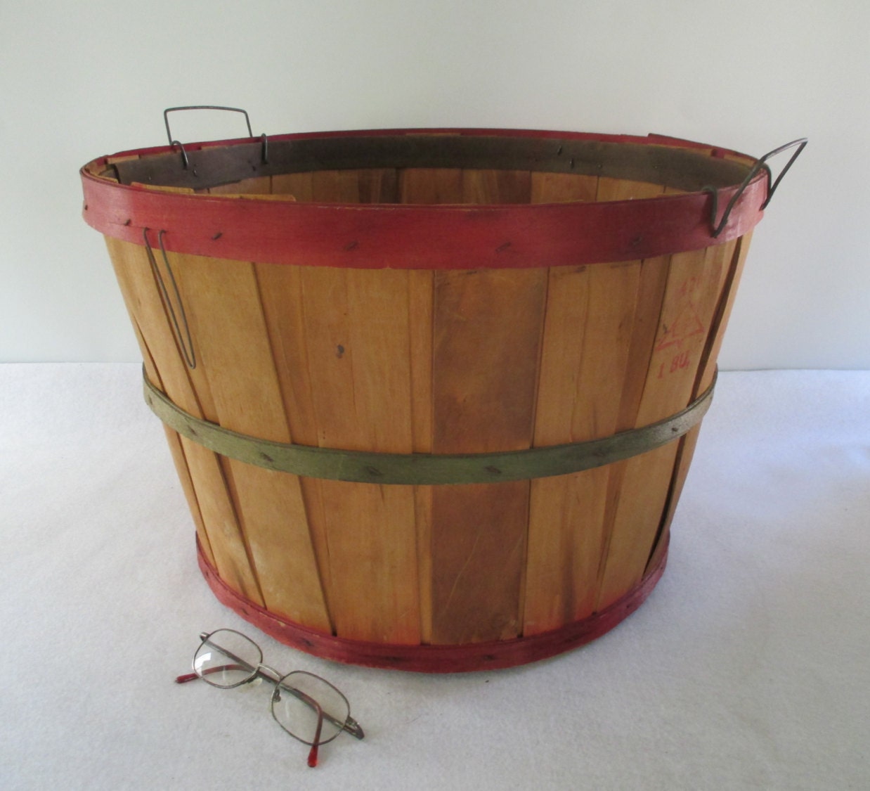 Bushel Basket Vintage Split Wood Harvest Garden Decor