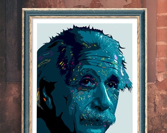 Albert Einstein Giclee Art Print - A3 Portrait