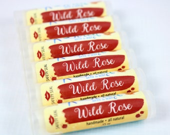 Wild Rose Lip Balm . Natural Lip Balm . Rose . Lip Butter . Lip Balm Favors