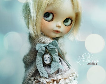 MY DARLING FRIEND Blythe / Pullip Jacket, Vintage Romantic Collection By Odd Princess Atelier, Shabby Chic, Hand Knitted, Special Outfit