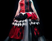  to One of a Kind Harley Quinn Wedding Dress Cosplay Gown on Etsy