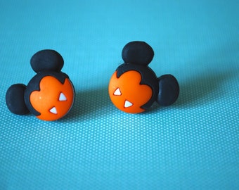 Halloween Mickey Mouse Earrings -- Vampire Mickey Mouse, Mouse Ears, Halloween Earrings
