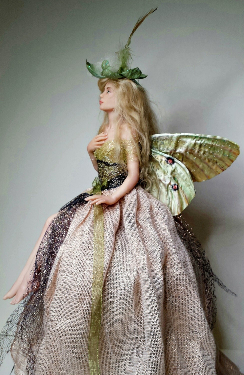 Elise OOAK Hand Sculpted Fantasy Fairy Art Doll Collectible