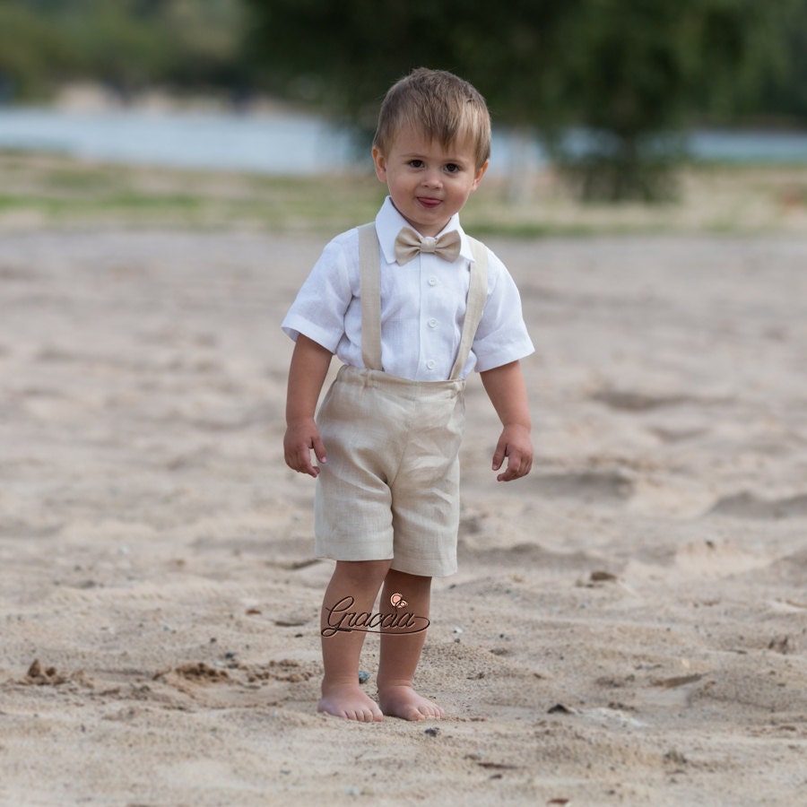 Toddler Ring Bearer Outfit Baby Boy Dress Clothes Grey Hat ...