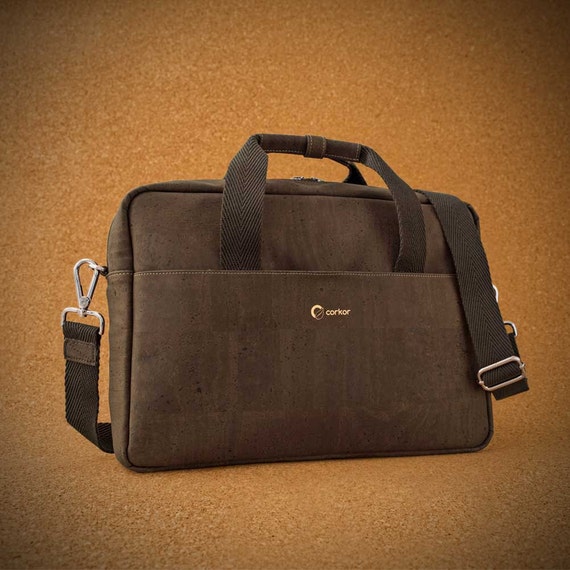 men's vegan leather briefcase