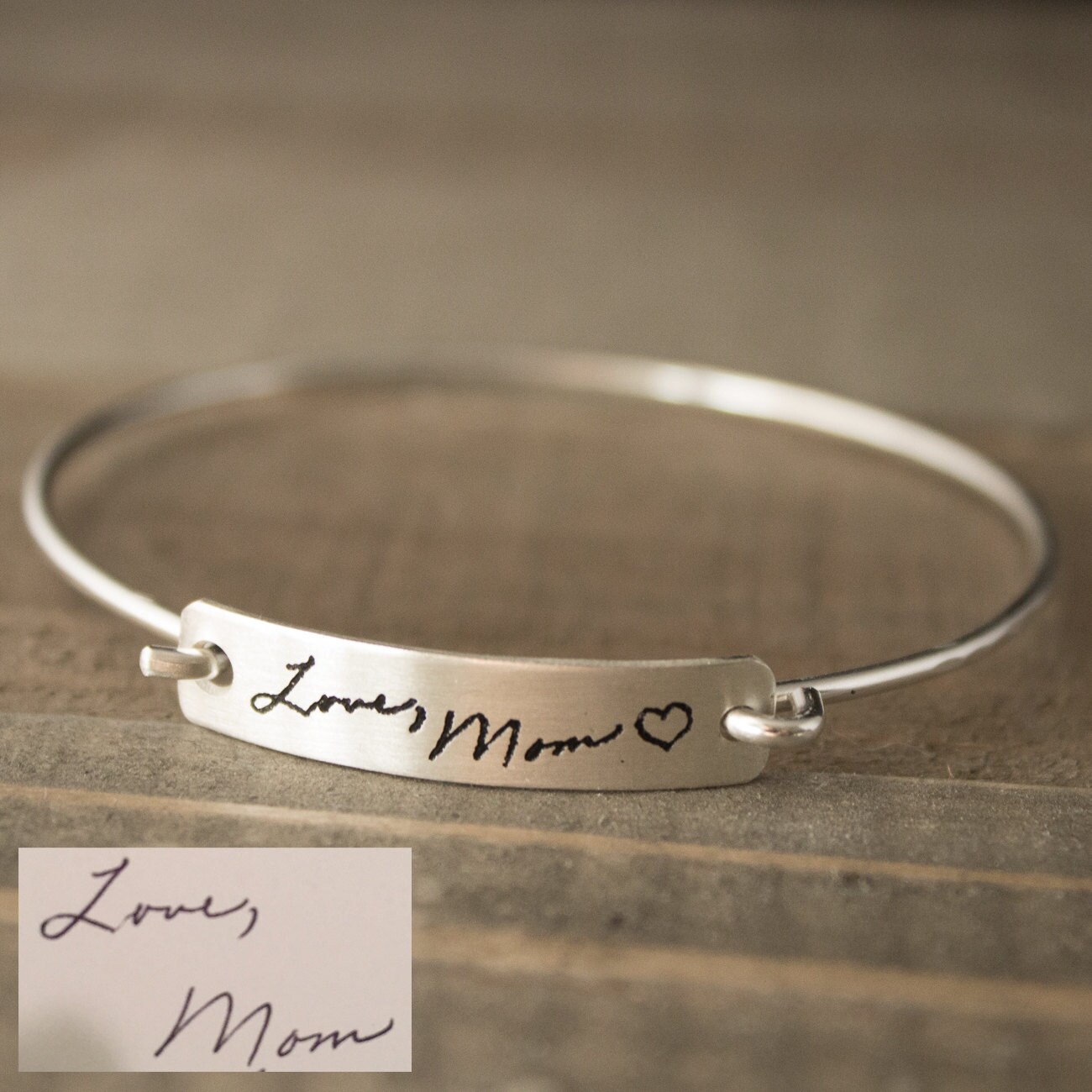 handwriting personal bracelet Custom Personalized Bracelet Handwriting Sterling Silver