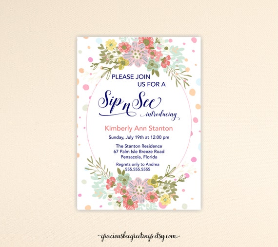 Sip N See Invitation Wording 4