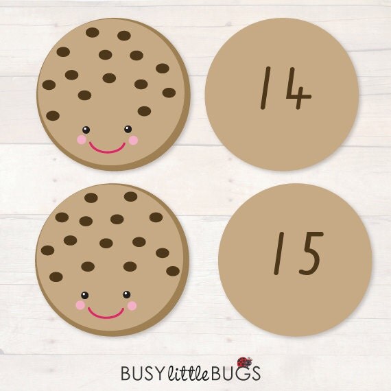 Cookie Number Match Printable Game AUTOMATIC DOWNLOAD