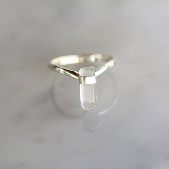 Natural Crystal Ring Crystal Quartz Ring Natural Stone
