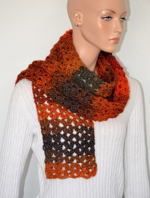 Island Lace Scarf/ Crochet Lace Scarf/ Summer Fashion Scarf/