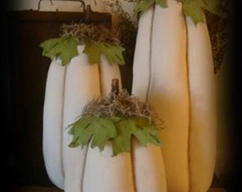 Primitive Tall Skinny Pumpkin Trio Set 3 Sizes