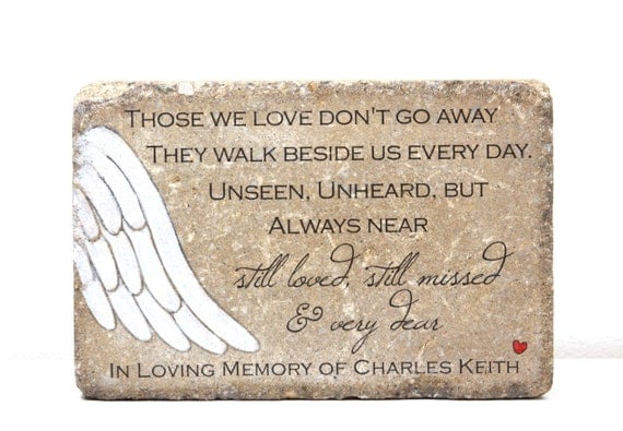 Memorial Stone PERSONALIZED Memorial Gift 6x9 Tumbled   Il 570xN.899129642 Kcq8 