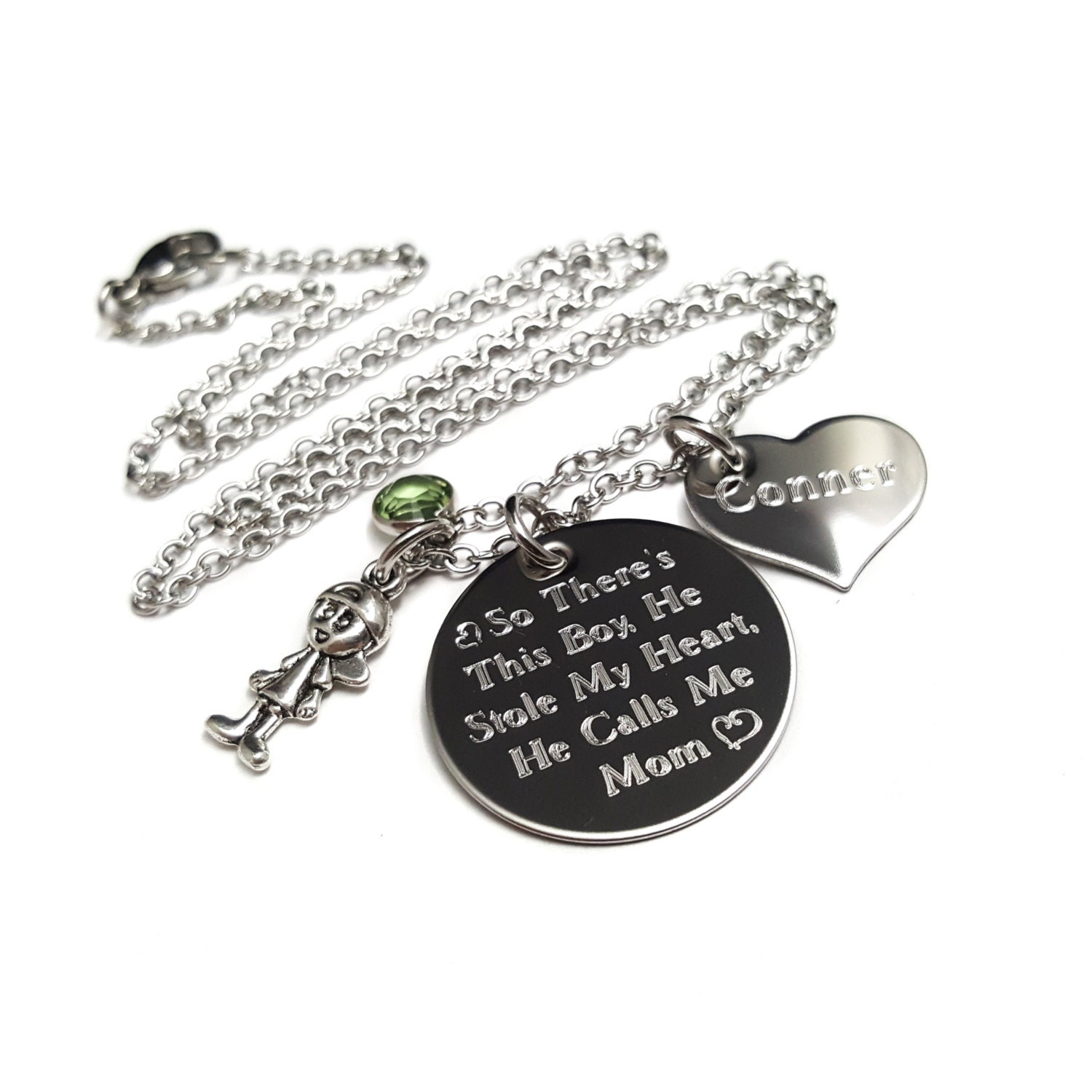 Mother Son Jewelry Son Mom necklace Engraved Jewelry Mother Son Jewelry Son Mom necklace Engraved Jewelry