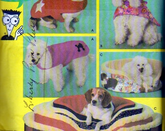 Dog Bed Covers Sewing Pattern, Dog Coats Pattern, For Dogs 12 to 18 Inches Long, Simplicity 4793, See Pics for Details