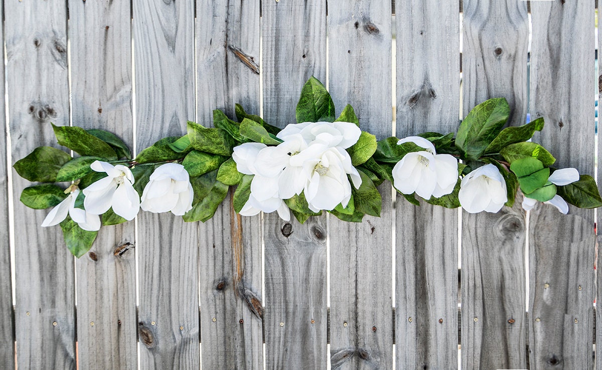 Wedding Arch Magnolia Swag Silk Swag Arrangment Off White Faux