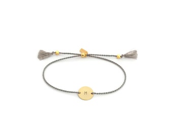 Dainty Initial Bracelet, Personalized Gifts, Dainty Gold Disc Jewelry, Sister, Mother, Aunt, Daughter, Wedding Gift, Custom Bracelet, BFF