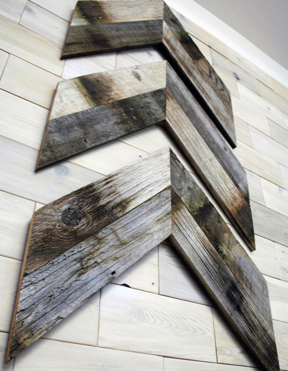 Barn Wood Chevron Wall Decor [set of 3]
