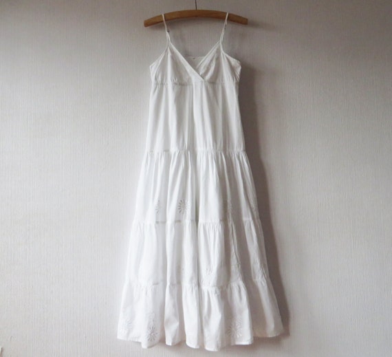 white summer dress shabby chic dress cotton maxi dress white summer dress shabby chic dress cotton maxi dress