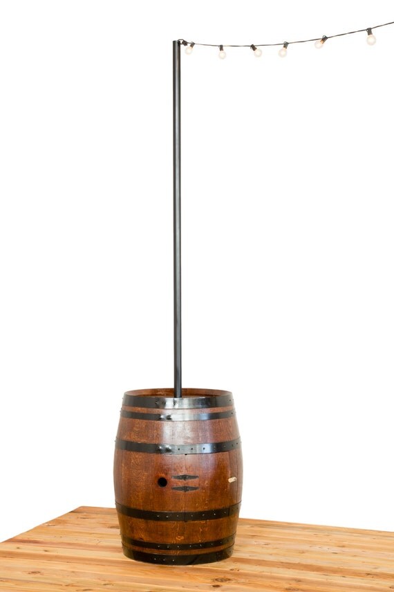 IYN Wine Barrel Lighting Stands Hang String Lights Refined
