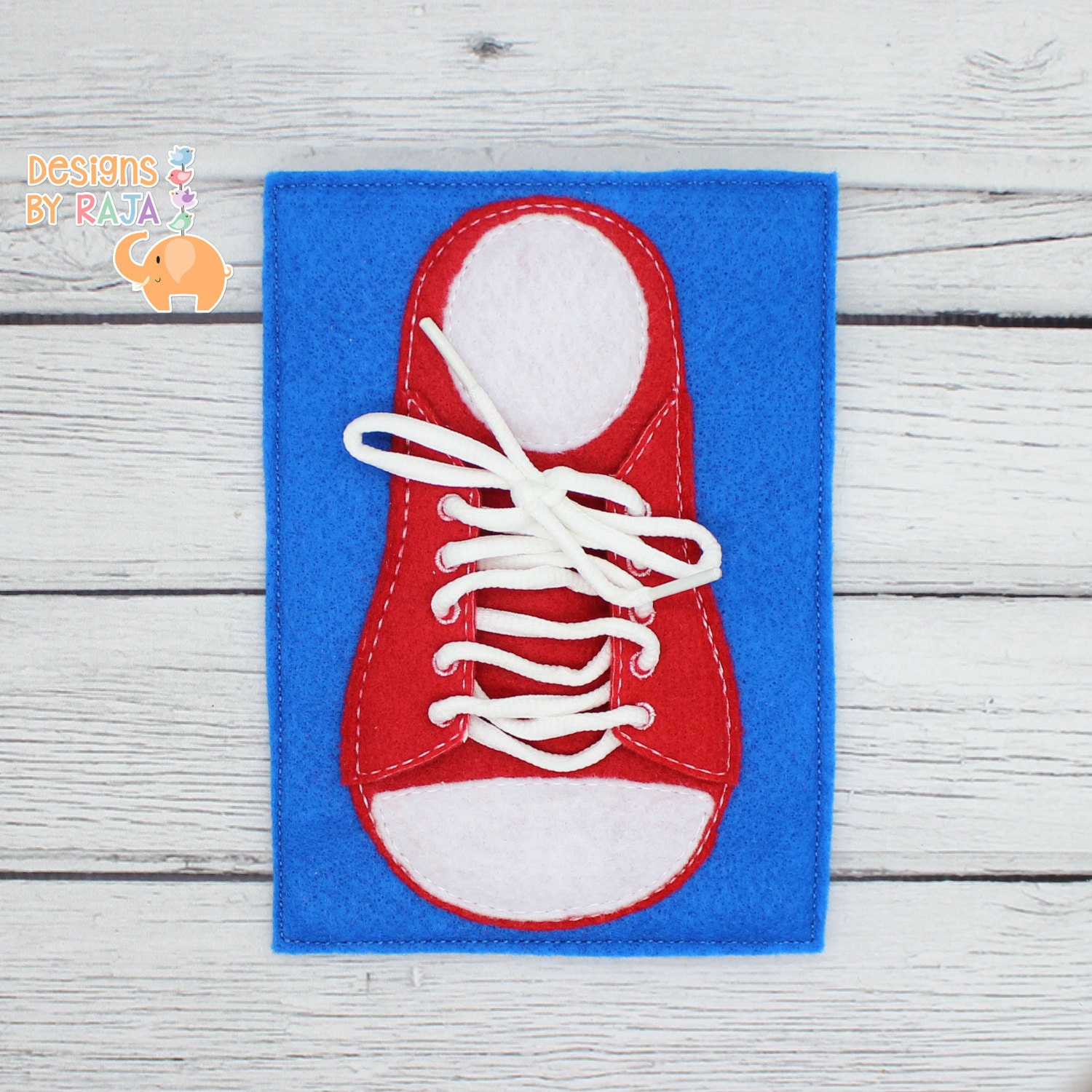 Learn to lace and tie shoe game kids games busy bags