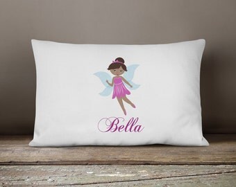 Personalized Fairy Pillow Case for Girls, Fairy Birthday Party Fairies Pillowcase, Personalized Kids Pillowcase, Pillow Slip, Standard Cover