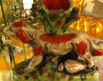 Retriever With Catch, Victorian Style Vase, 6.5 inch Vase