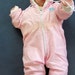 SALE*** Vintage Italian UPIM Baby Girl Snowsuit, Quilted Pink Baby Snowsuit, Baby Bunting Suit- Size 6-9 Months