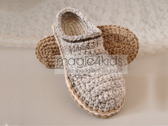 Crochet slippers pattern, men loafers with rope soles,crochet slippers for men, crochet soles