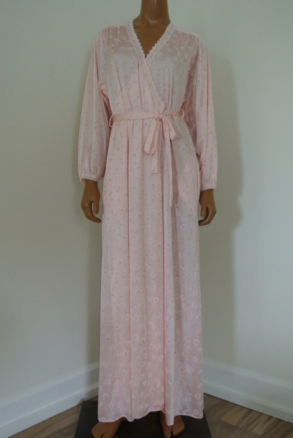 Miss Elaine Nightgown Robe Pink Soft Dainty Floral/ Small