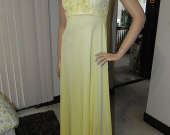 Bright Yellow strap dress with thin matching shawl. Size 6.. Very Pretty
