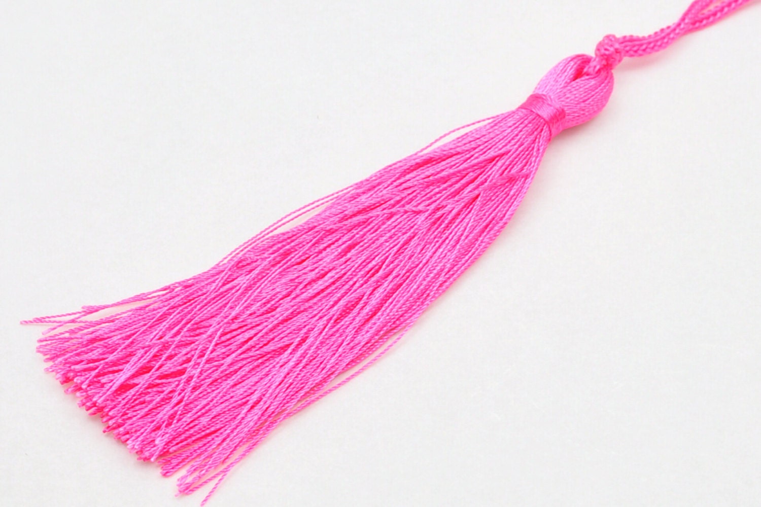 Fuschia Silk Thread Tassel Long Tassel Jewelry Making