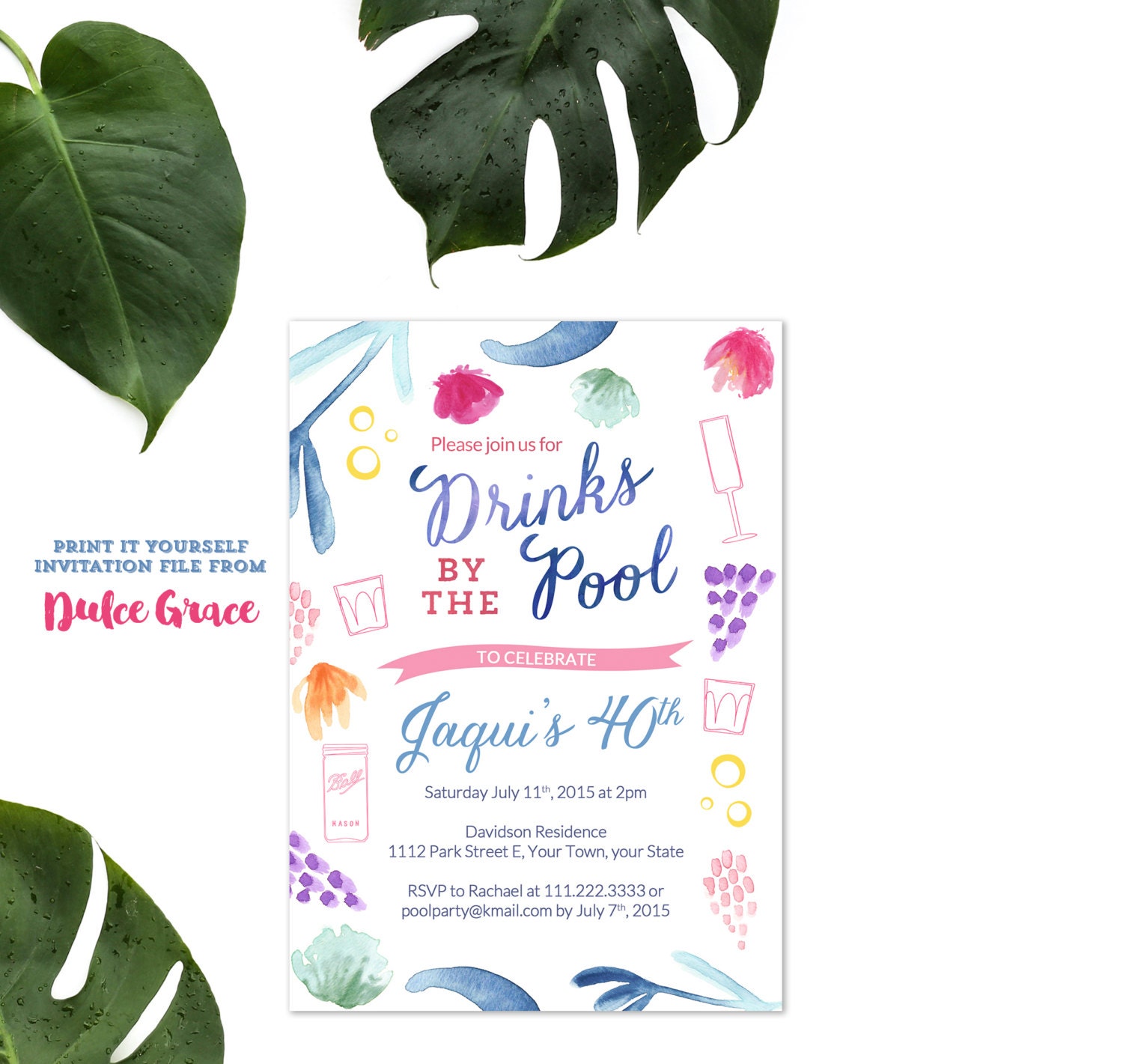 Adult Pool Party Invitations 10