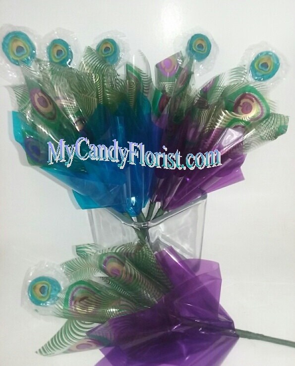 PEACOCK FAVORS Peacock WEDDING Favors Peacock Candy Bouquet