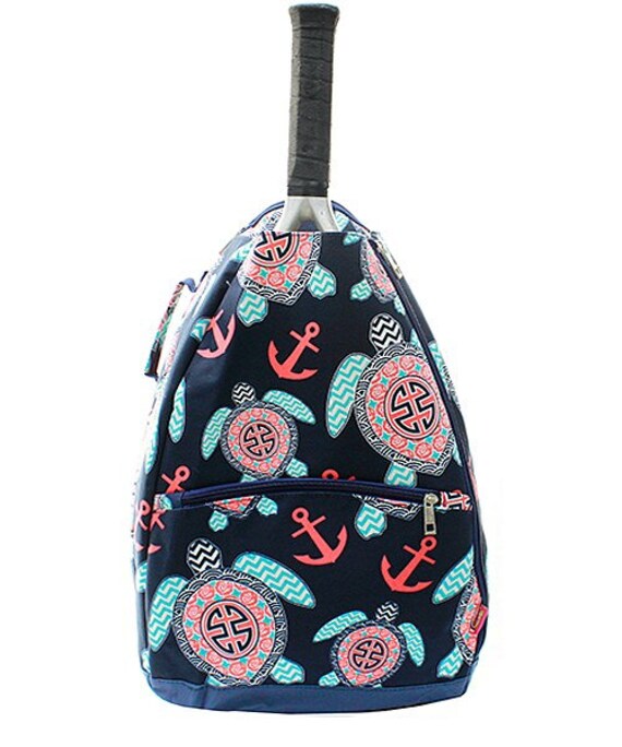 Monogram Tennis RACKET bag/personalized by sewsassybootique