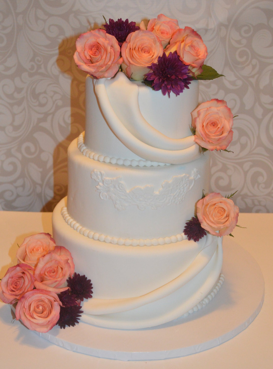 Three Tier Fondant Faux Wedding Cake Faux Wedding Cake