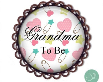 Grandma to Be Pin Personalized Baby Shower Corsage New