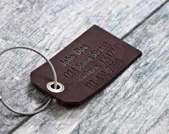 Personalized Custom Leather Luggage Tags