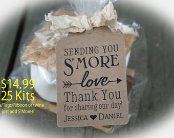 Wedding Favor // Smore Wedding Favor // Smore Favor Tags // Wedding Favor Tags // Smore Favors - Available 3 Tag Colors- BagLG