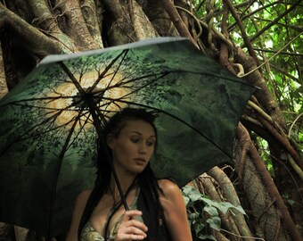 SPRING Crystalotus print Umbrella, shade umbrella, wedding umbrella, festival umbrella, parasol, beach umbrella