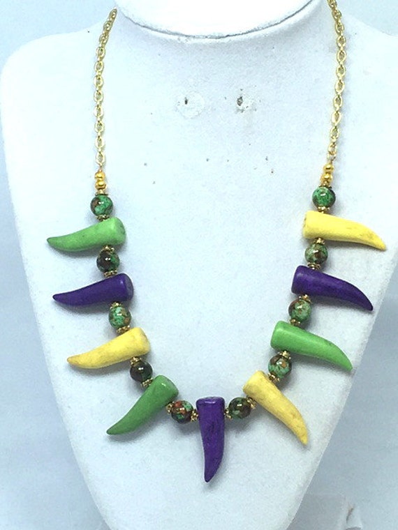 purple mardi gras necklace