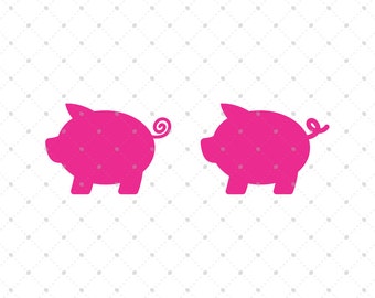 Little Pig SVG EPS DXF files Cricut Silhouette Die Cut Machines Vinyl Cutters Vector Graphic Files